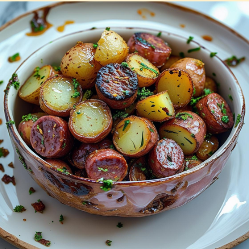 PAPAS CON CHORIZO AL HORNO